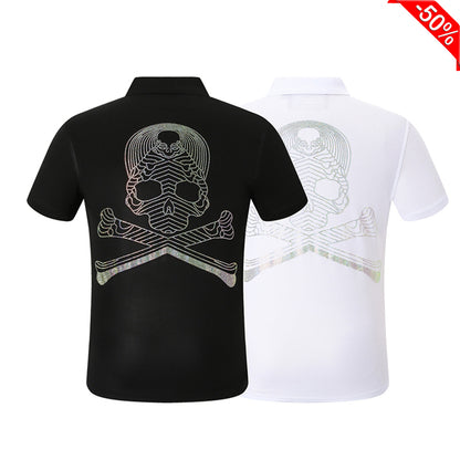 SOLA-PP PHILIPP Skull Diamond POLO-ĉemizo 