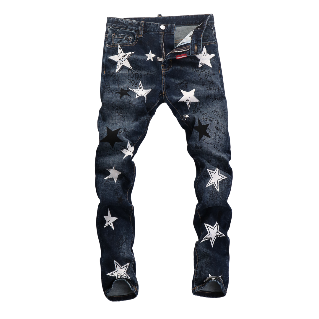 D2 Man Star Print Jeans