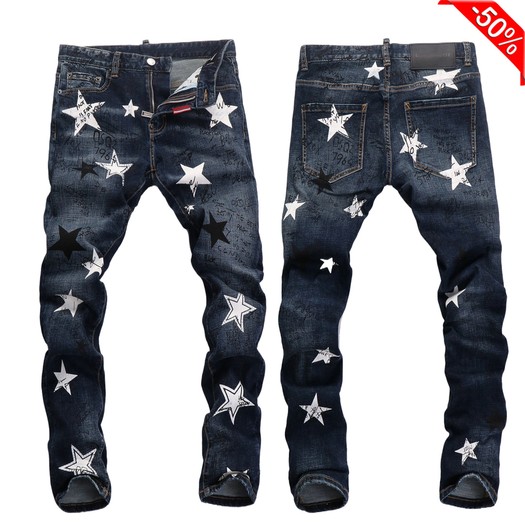 D2 Man Star Print Jeans