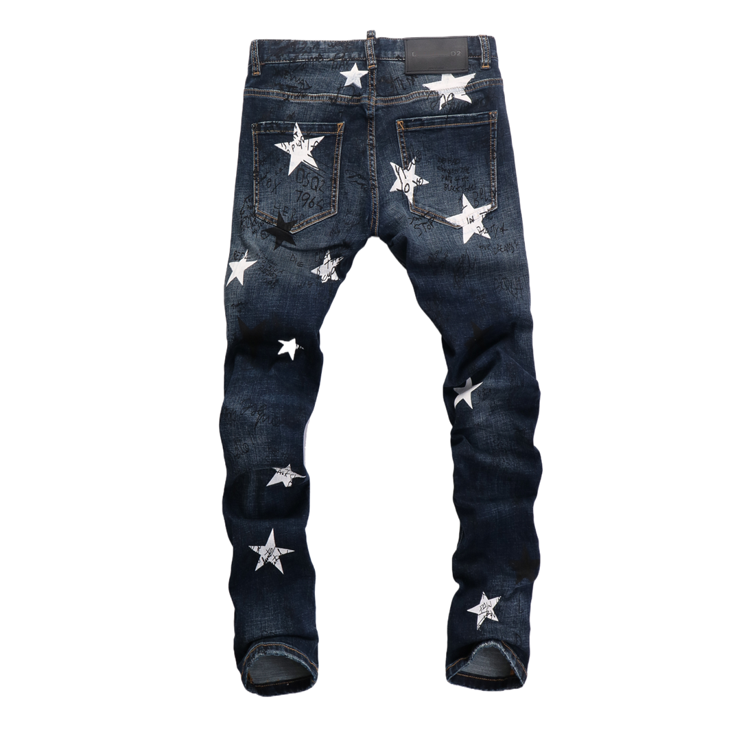 D2 Man Star Print Jeans