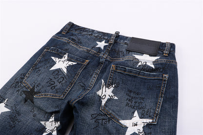 D2 Man Star Print Jeans