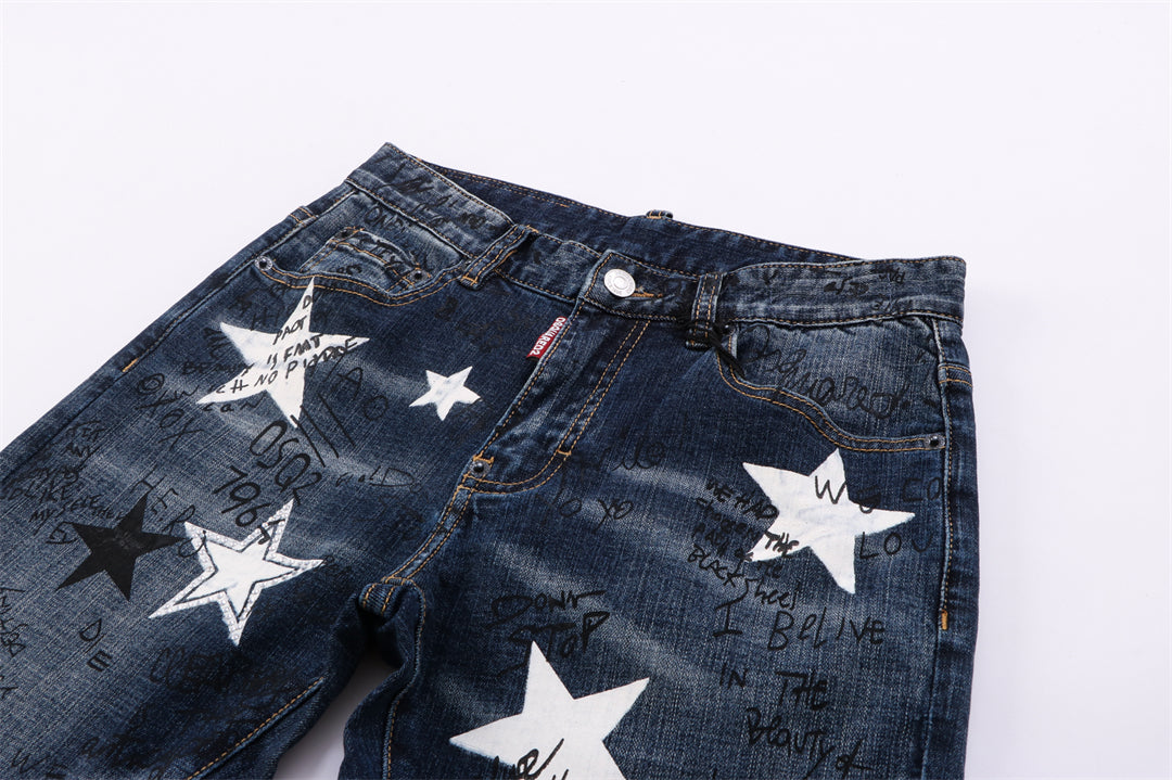 D2 Man Star Print Jeans