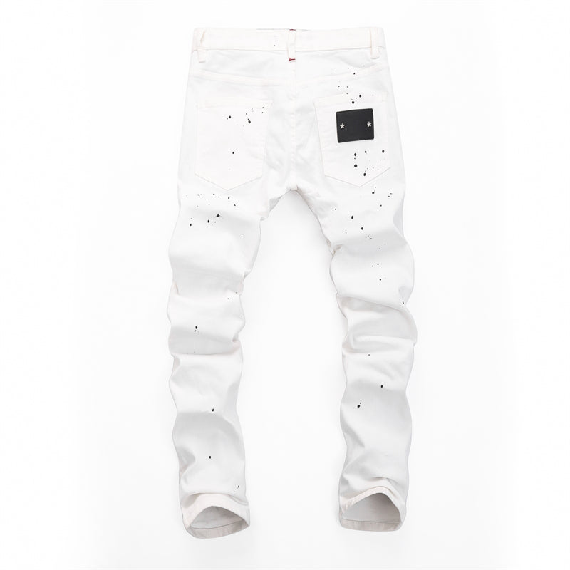 PP White Hole Jeans#8360