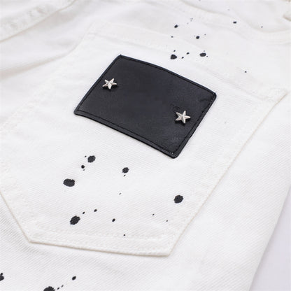 PP White Hole Jeans#8360