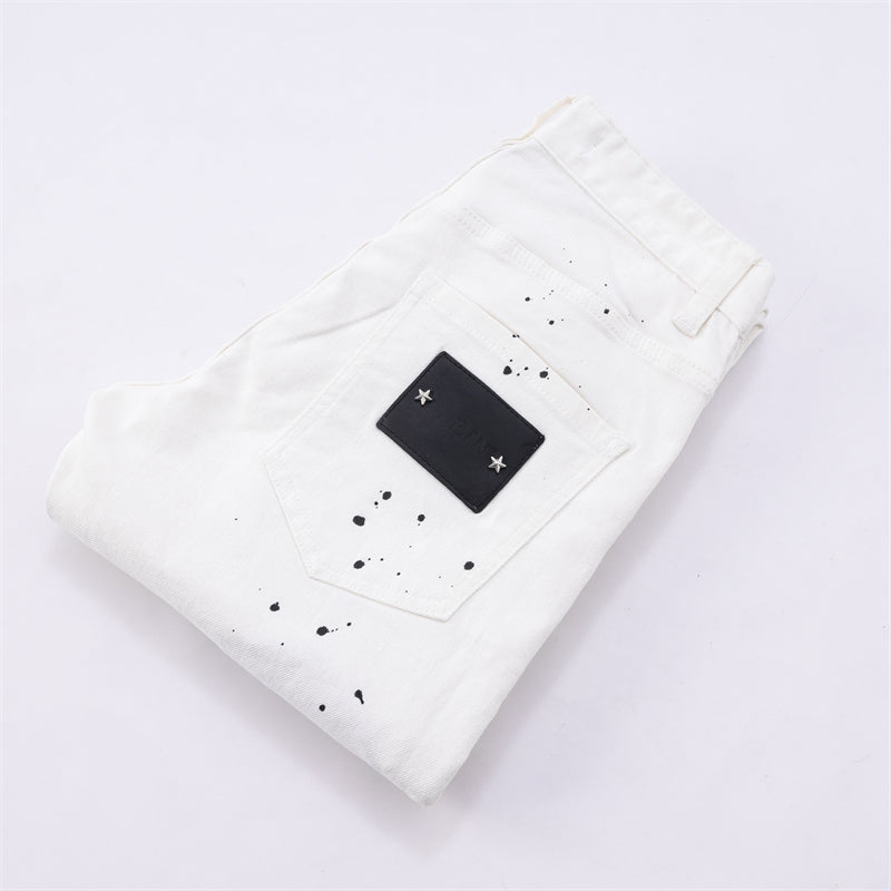 PP White Hole Jeans#8360