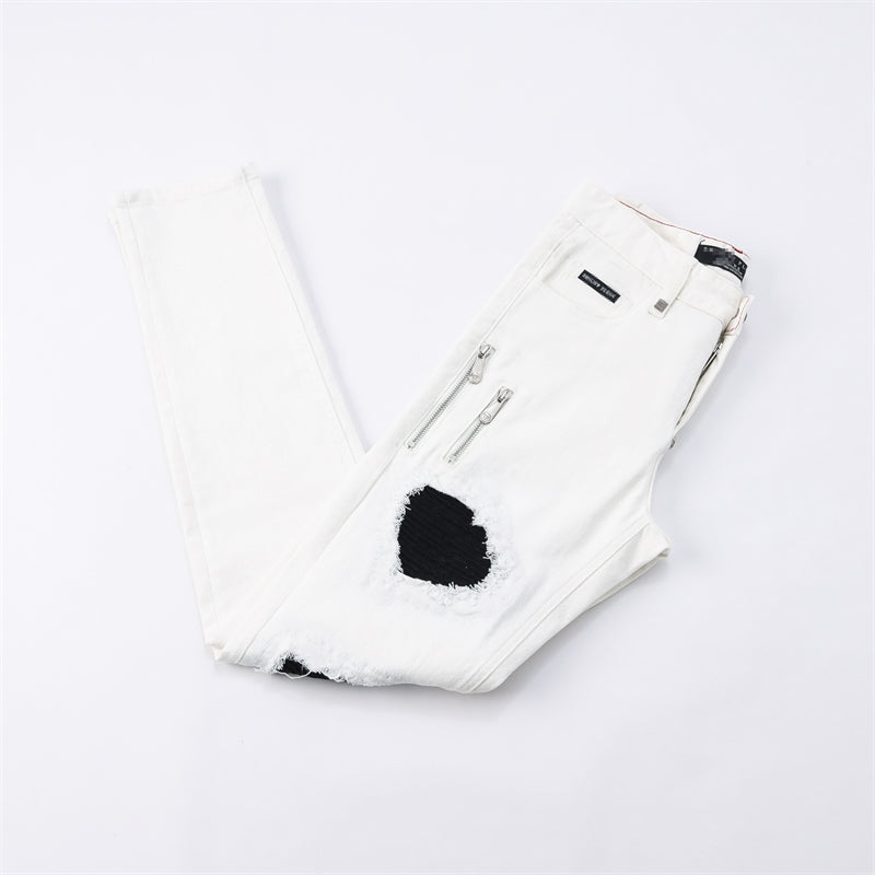 PP White Hole Jeans #8378