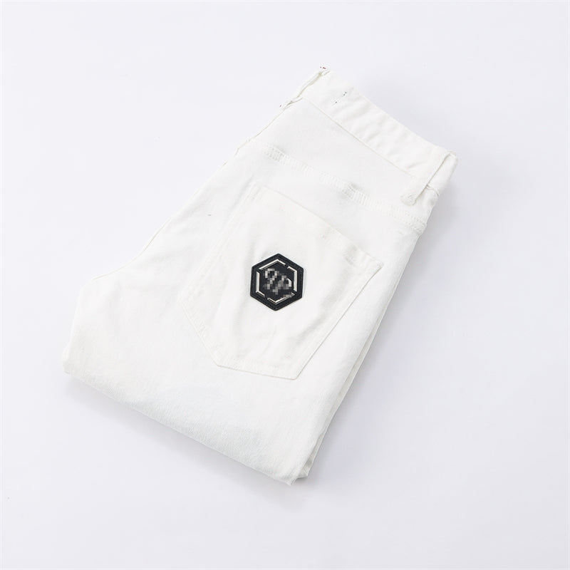 PP White Hole Jeans #8378