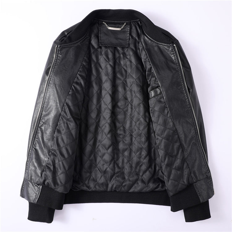 SOLA-PP New Skull Diamond Leather Jacket