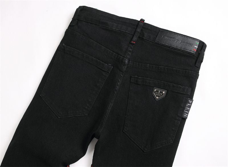 SOLA-PP Skeleton Hand Patch Man Jeans