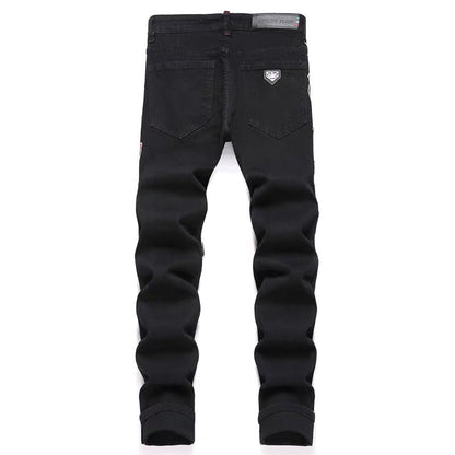 SOLA-PP Tiger Head Patch Jeans