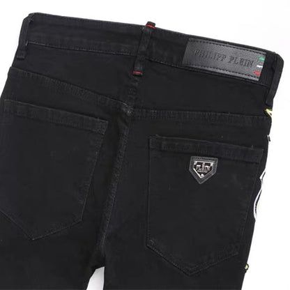 SOLA-PP PHILIPP Tiger Head Patch Jeans 